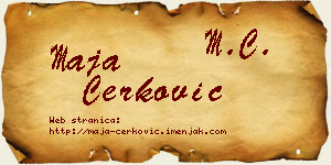 Maja Čerković vizit kartica
